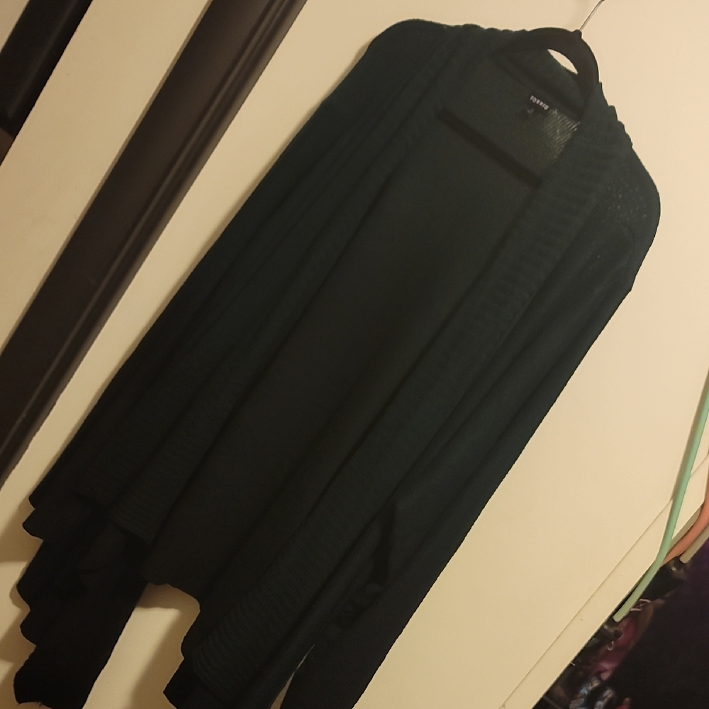 Torrid Green And Black Drape Front Cardigan